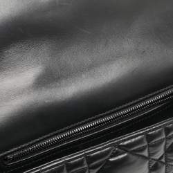 Dior Black Macrocannage Leather Medium Caro Shoulder Bag
