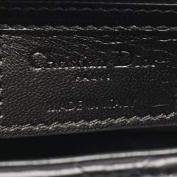 Dior Black Macrocannage Leather Medium Caro Shoulder Bag