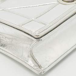 Dior Silver Leather Medium Diorama Shoulder Bag