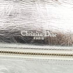 Dior Silver Leather Medium Diorama Shoulder Bag