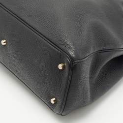 Dior Black Leather Large Diorissimo Shopper Tote