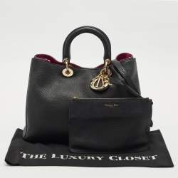 Dior Black Leather Large Diorissimo Shopper Tote