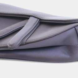Dior Purple Mini Satin Crystal Embellished Saddle