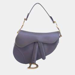 Dior Purple Mini Satin Crystal Embellished Saddle