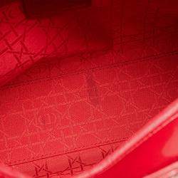 Dior Red Large Patent Cannage Lady Dior