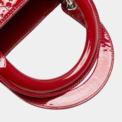 Dior Red Large Patent Cannage Lady Dior