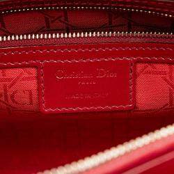 Dior Red Large Patent Cannage Lady Dior