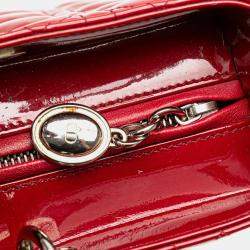 Dior Red Large Patent Cannage Lady Dior
