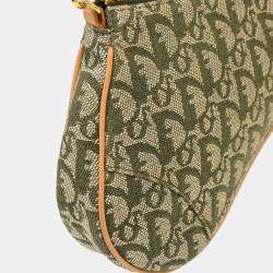 Christian Dior Green Trotter Saddle Handbag
