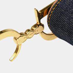 Christian Dior Navy Denim Saddle Handbag 