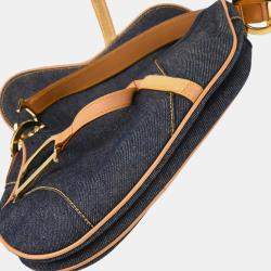 Christian Dior Navy Denim Saddle Handbag 