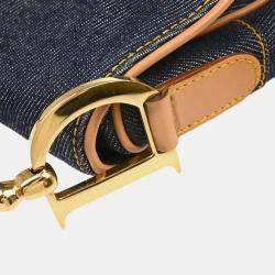 Christian Dior Navy Denim Saddle Handbag 