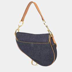 Christian Dior Navy Denim Saddle Handbag 