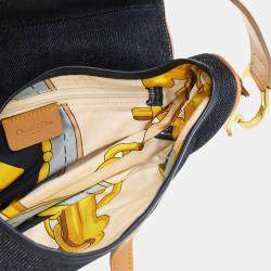 Christian Dior Navy Denim Saddle Handbag 