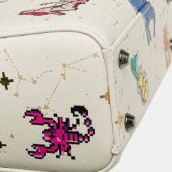 Dior White Calfskin Mini Pixel Zodiac Lady Dior