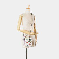 Dior White Calfskin Mini Pixel Zodiac Lady Dior