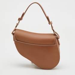 Dior Beige Leather Mini Saddle Bag