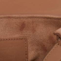 Dior Beige Leather Mini Saddle Bag