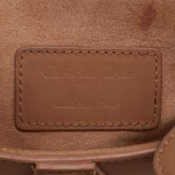 Dior Beige Leather Mini Saddle Bag