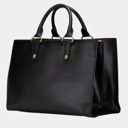 Dior Black Leather D Bee Satchel