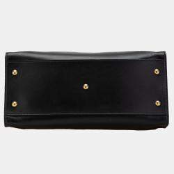 Dior Black Leather D Bee Satchel