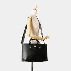 Dior Black Leather D Bee Satchel