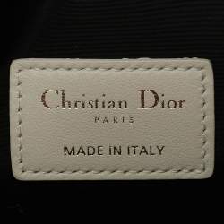 Dior White Fabric Toile de Jouy Medium Travel Nomad Pouch