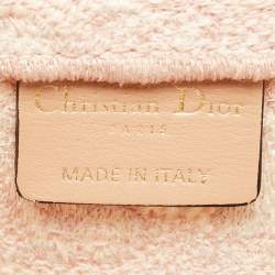 Dior Pink/White Embroidered Canvas Medium Dioriviera Toile De Jouy Book Tote