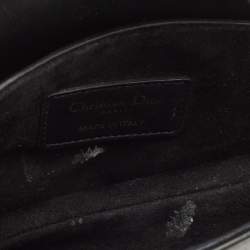 Pre Owned Dior Black Leather Mini Saddle Bag