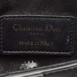 Pre Owned Dior Black Leather Mini Saddle Bag