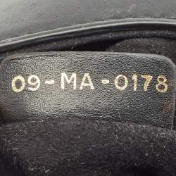 Pre Owned Dior Black Leather Mini Saddle Bag
