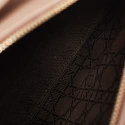 Pre Owned Dior Beige Cannage Leather Medium Lady Dior Tote