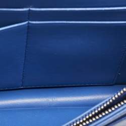 Dior Blue Leather Diorama Wallet on Chain