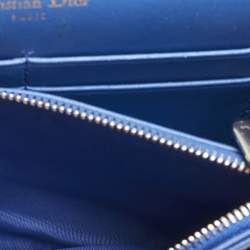 Dior Blue Leather Diorama Wallet on Chain