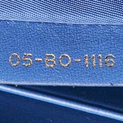 Dior Blue Leather Diorama Wallet on Chain
