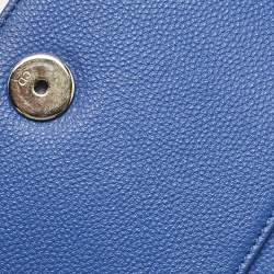 Dior Blue Leather Diorama Wallet on Chain