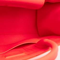 Dior Neon Orange Leather Mini Diorever Top Handle Bag