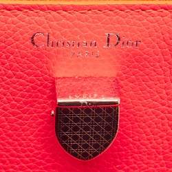 Dior Neon Orange Leather Mini Diorever Top Handle Bag
