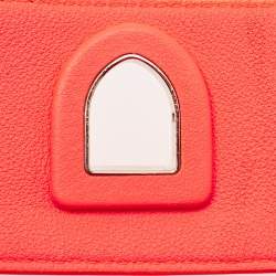 Dior Neon Orange Leather Mini Diorever Top Handle Bag