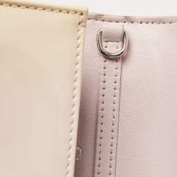 Pre Owned Dior Pink Microcannage Patent Leather Diorama Pouch