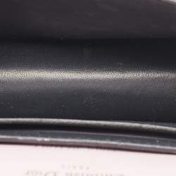 Pre Owned Dior Pink Microcannage Patent Leather Diorama Pouch