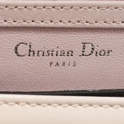 Pre Owned Dior Pink Microcannage Patent Leather Diorama Pouch