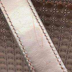 Dior Metallic Pink Leather Lady Dior 2Waybag  Medium Size