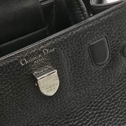 Dior Black Leather Mini Diorever Top Handle Bag