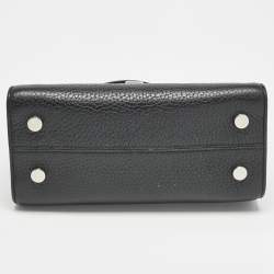 Dior Black Leather Mini Diorever Top Handle Bag
