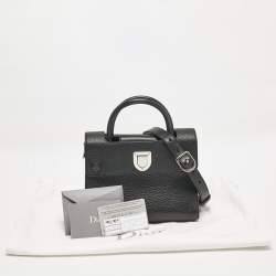 Dior Black Leather Mini Diorever Top Handle Bag