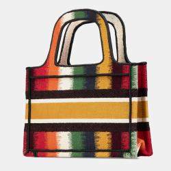 Dior Yellow Mini D Stripes Book Tote