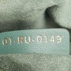 Pre Owned Dior Green Cannage Velvet Mini Lady Dior Tote