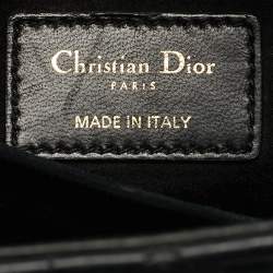 Pre Owned Dior Black Cannage Leather Large Lady Dior Tote