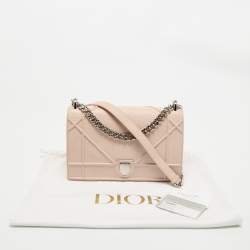 Pre Owned Dior Blush Pink Leather Medium Diorama Shoulder Bag